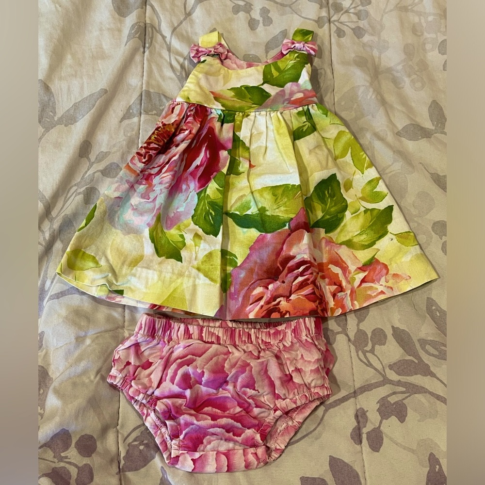 Marmalade floral dress with bloomers size 3mo